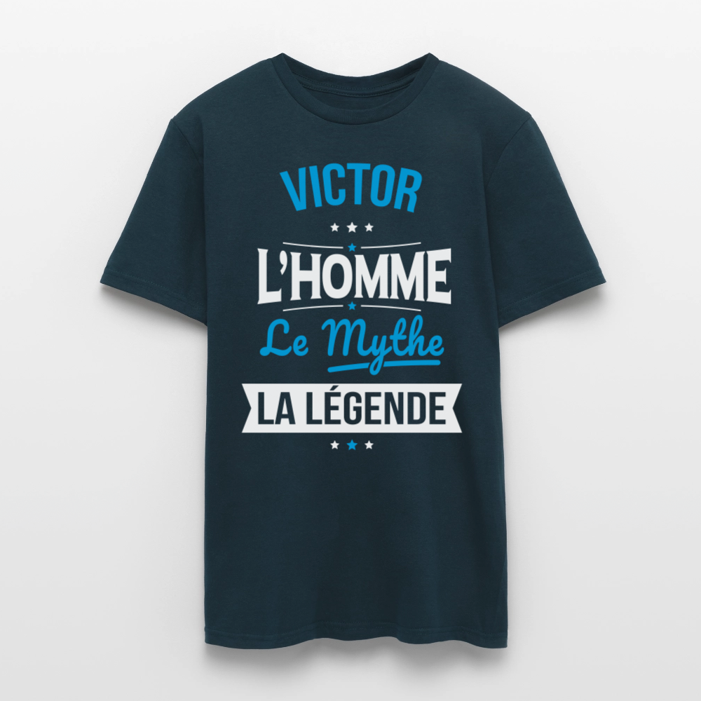 T-shirt Homme - Victor - l'Homme - le Mythe - la Légende - marine