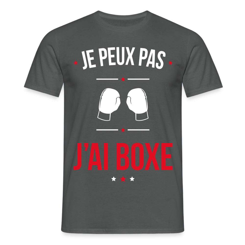 T-shirt Homme - Je peux pas j'ai Boxe - charbon