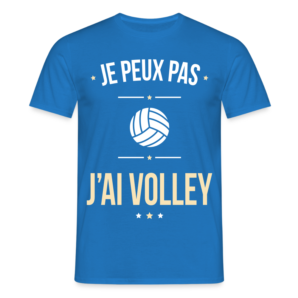 T-shirt Homme - Je peux pas j'ai Volley - bleu royal