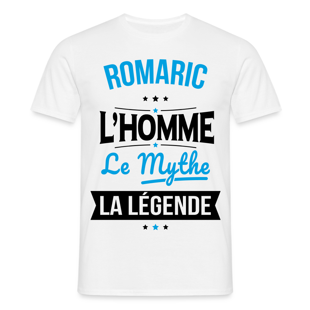 T-shirt Homme - Romaric - l'Homme - le Mythe - la Légende - blanc