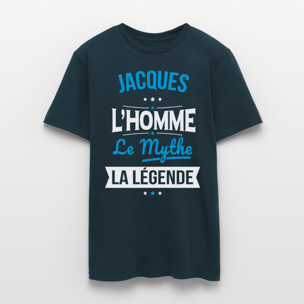 T-shirt Homme - Jacques - l'Homme - le Mythe - la Légende - marine