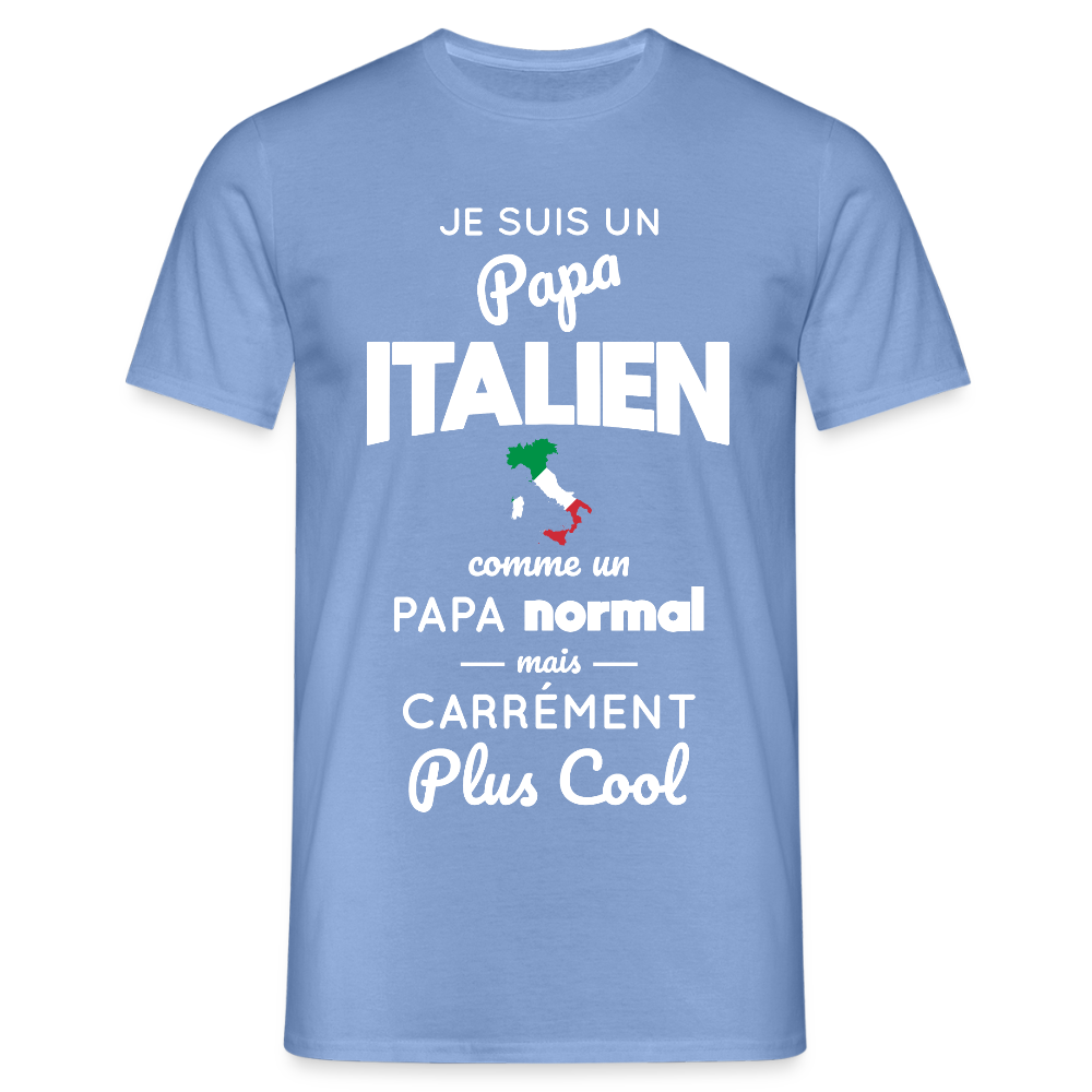 T-shirt Homme - Papa Italien Plus Cool - carolina blue