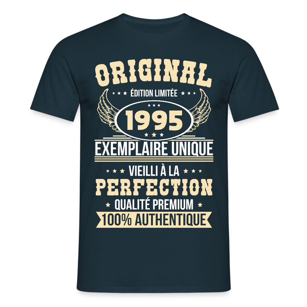 T-shirt Homme - Anniversaire 30 Ans - Original 1995 - marine