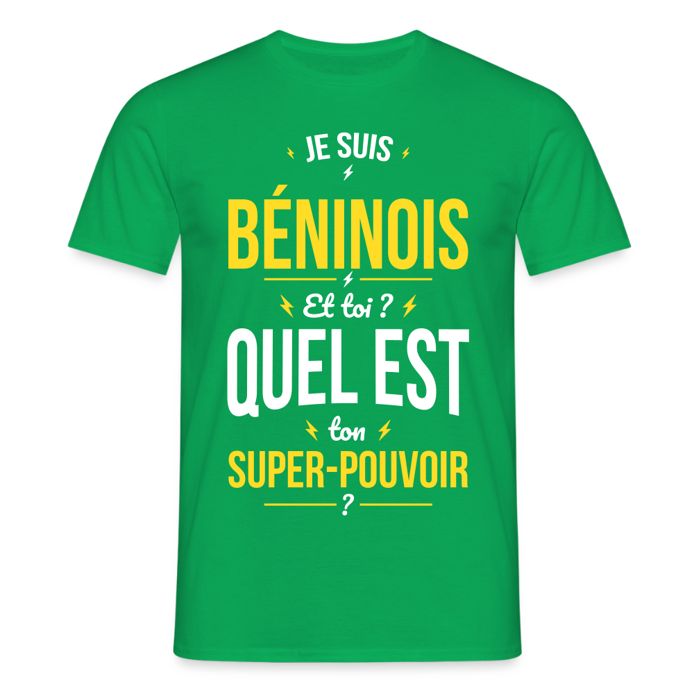T-shirt Homme - Je suis Béninois - Super-pouvoir - vert