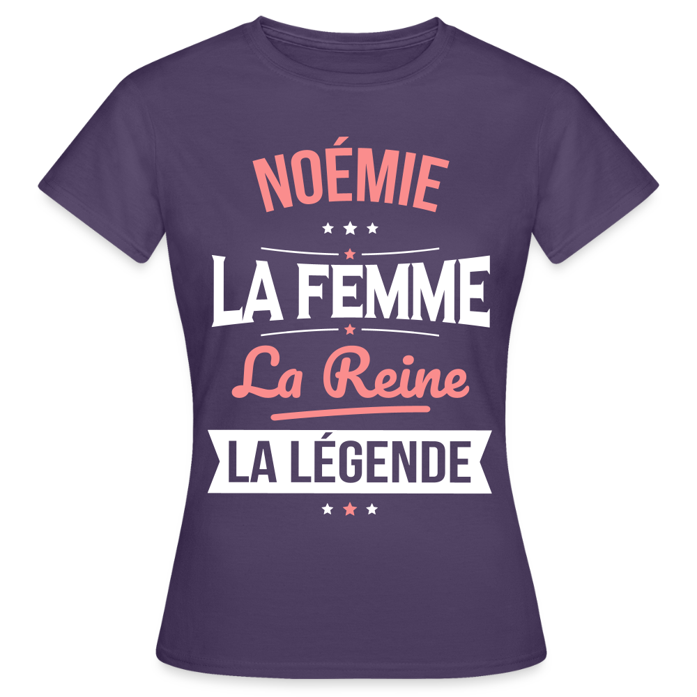 T-shirt Femme - Noémie - la Femme - la Reine - la Légende - violet foncé