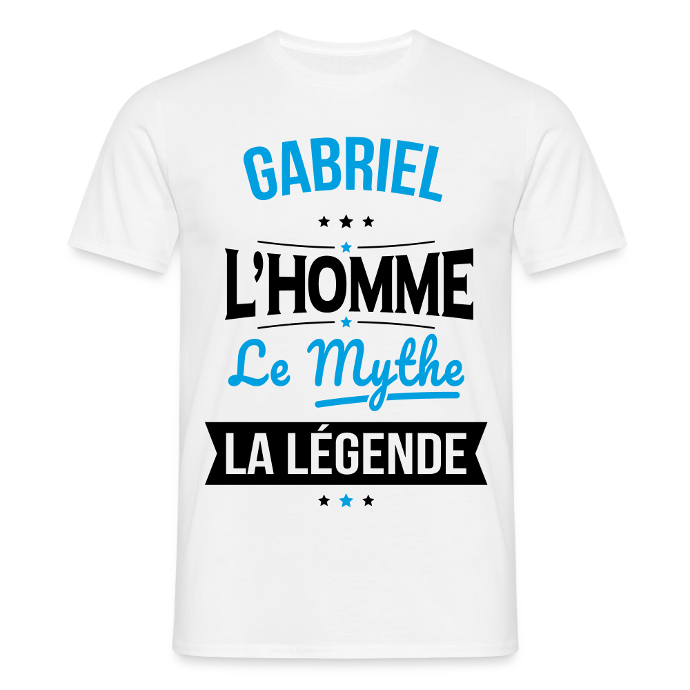 T-shirt Homme - Gabriel - l'Homme - le Mythe - la Légende - blanc