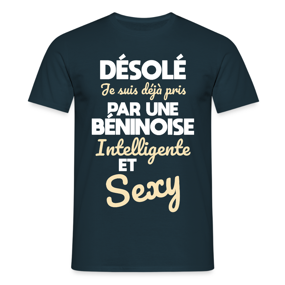 T-shirt Homme - Je suis déjà pris par une Béninoise intelligente et sexy - marine