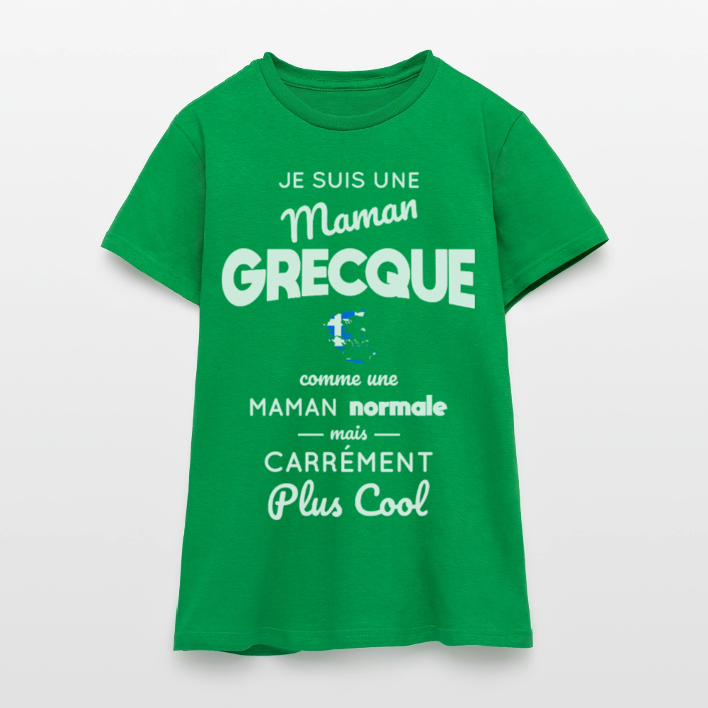 T-shirt Femme - Maman Grecque plus cool - vert