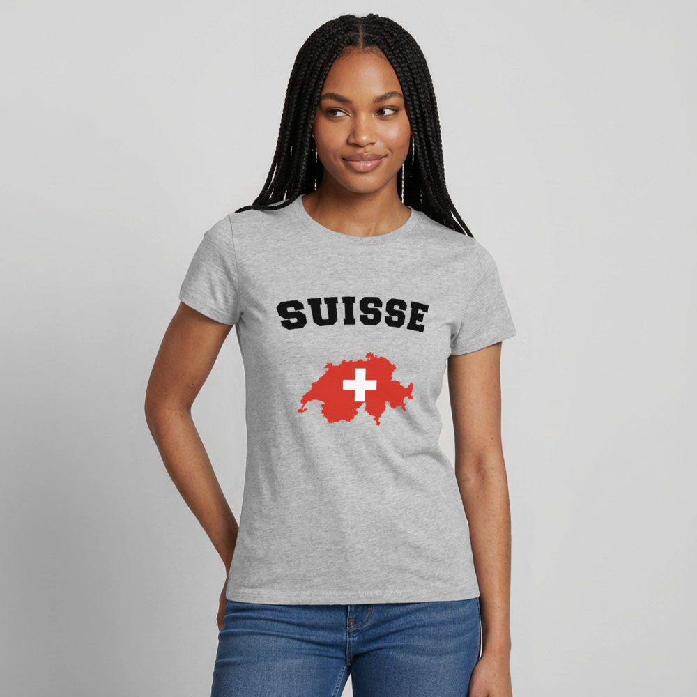 T-shirt Femme coloris clair - Suisse - gris chiné