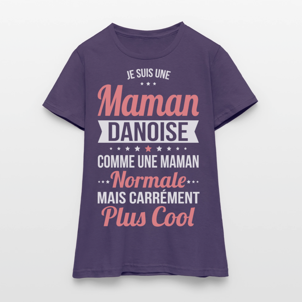 T-shirt Femme - Maman Danoise plus cool - violet foncé