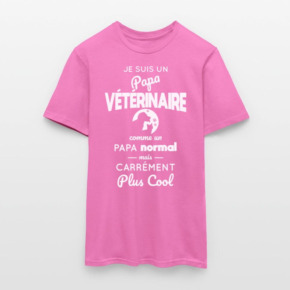 T-shirt Homme - Papa vétérinaire plus cool - rose