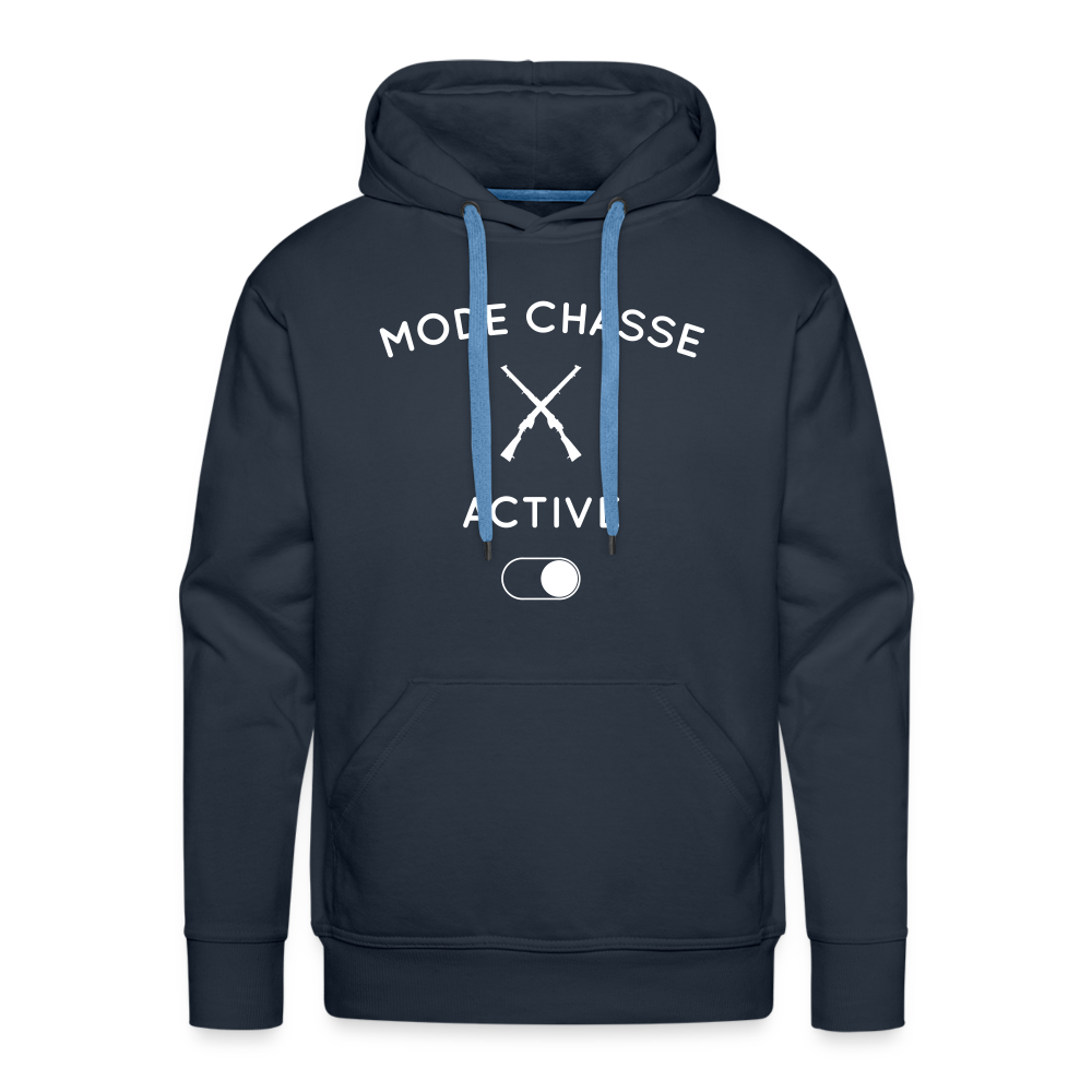 Sweat à capuche Premium Homme - Mode chasse activé - marine
