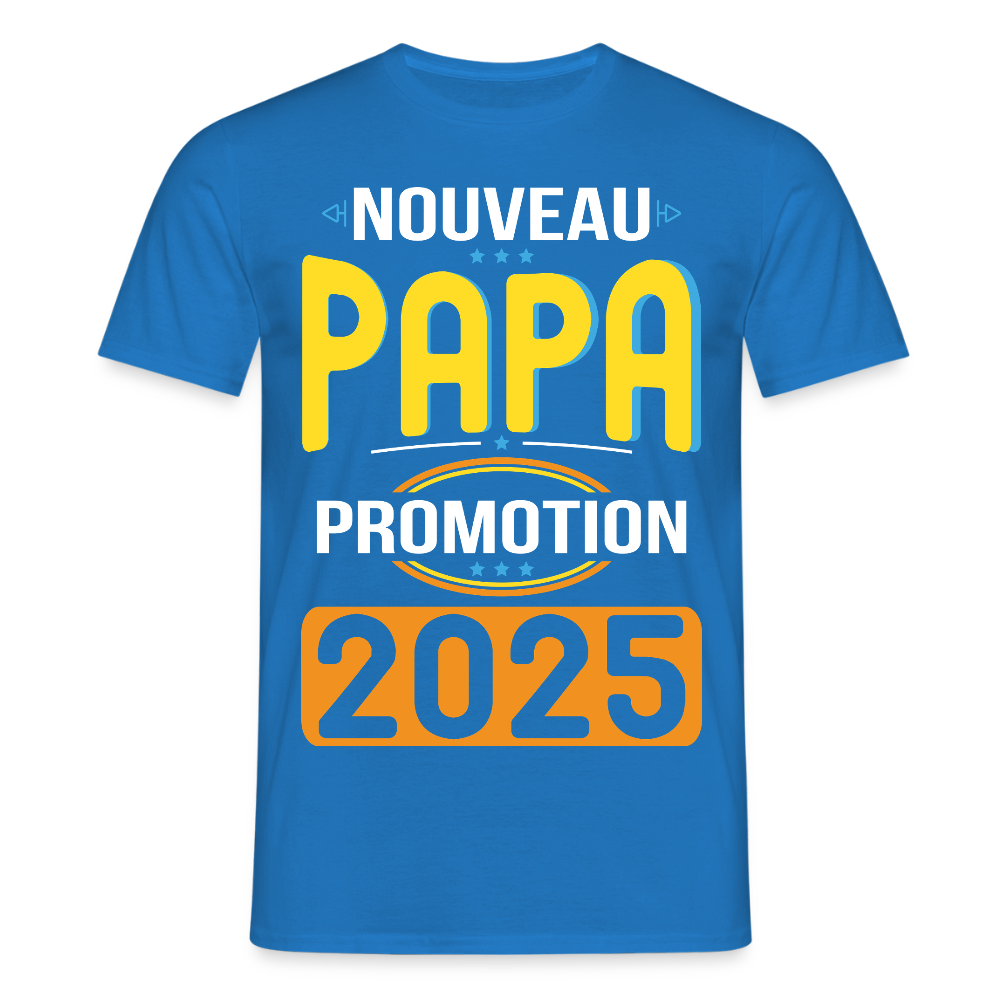 T-shirt Homme - Nouveau Papa - Promotion 2025 - bleu royal