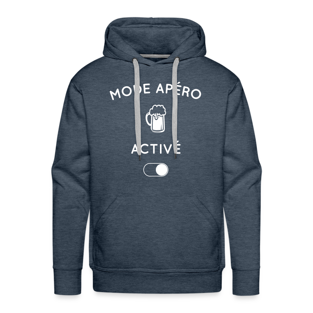 Sweat à capuche Premium Homme - Mode apéro activé - bleu jeans