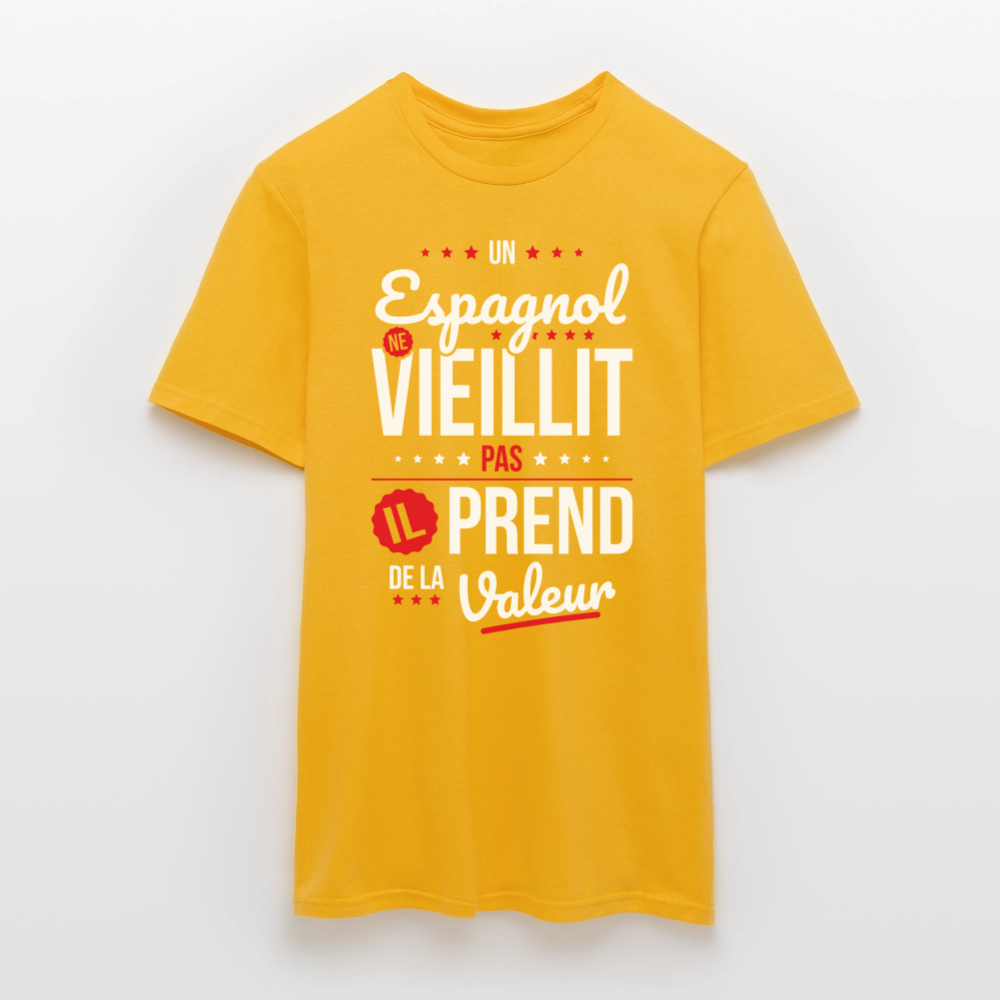 T-shirt Homme - Un Espagnol ne vieillit pas - jaune