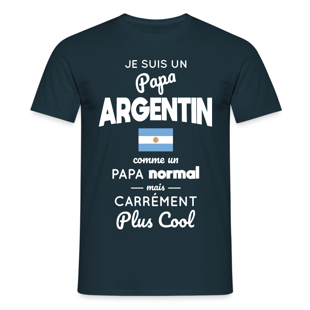 T-shirt Homme - Papa Argentin Plus Cool - marine