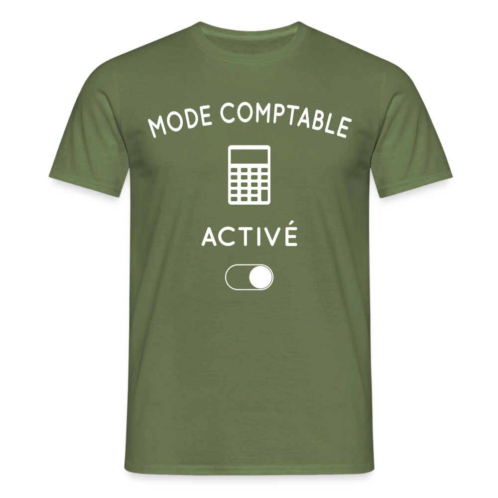 T-shirt Homme - Mode comptable activé - vert militaire