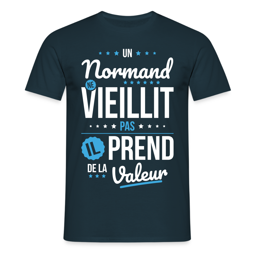 T-shirt Homme - Un Normand ne vieillit pas - marine