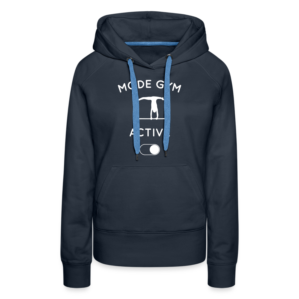 Sweat à capuche Premium Femme - Mode gym activé - marine