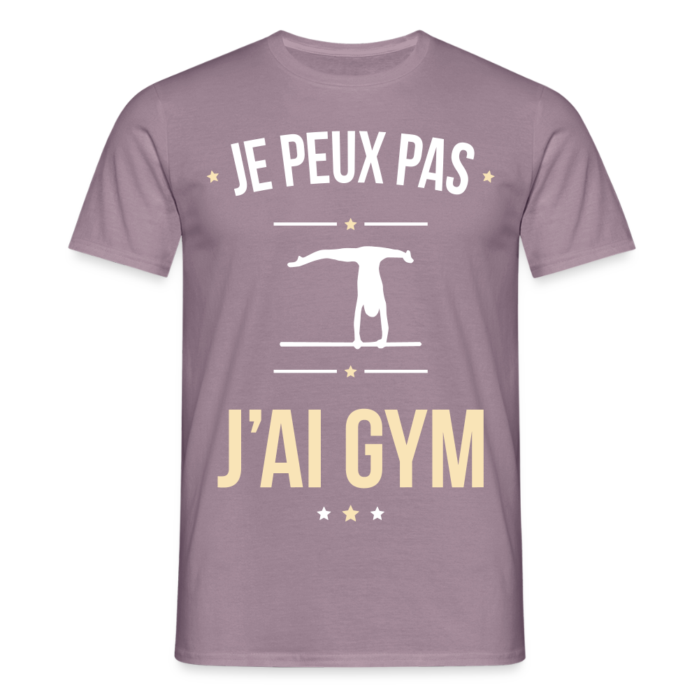 T-shirt Homme - Je peux pas j'ai Gym - mauve gris
