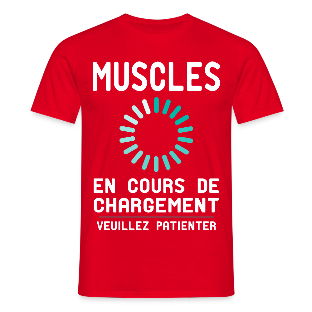 T-shirt Homme - Muscles en cours de chargement - rouge
