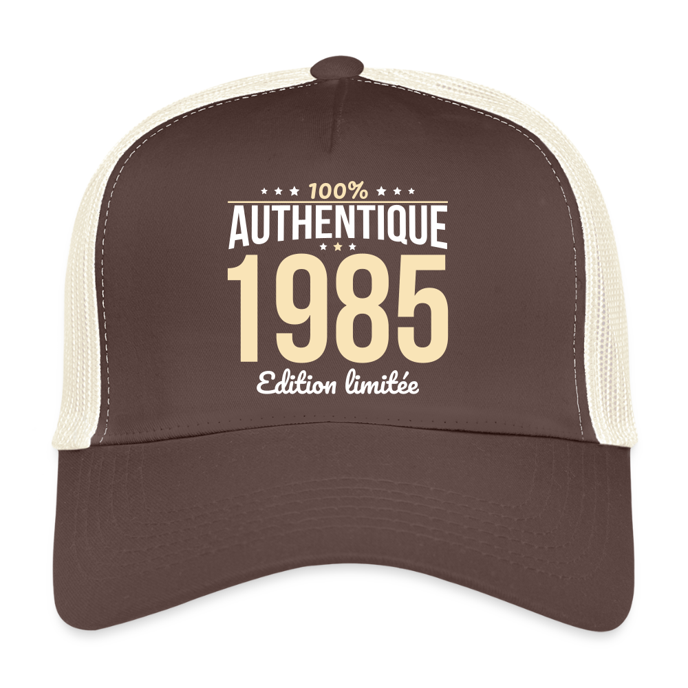 Casquette Trucker - Anniversaire 40 Ans - 100% Authentique 1985 - marron/beige