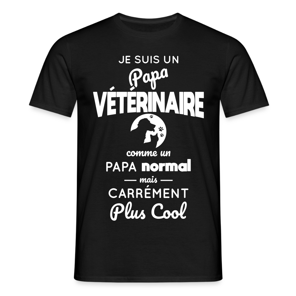 T-shirt Homme - Papa vétérinaire plus cool - noir