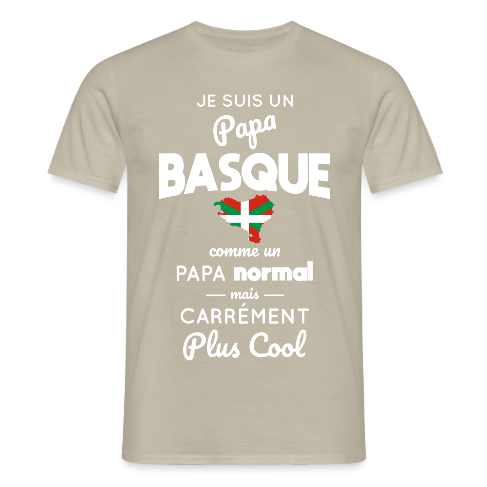T-shirt Homme - Papa Basque Plus Cool - beige sable