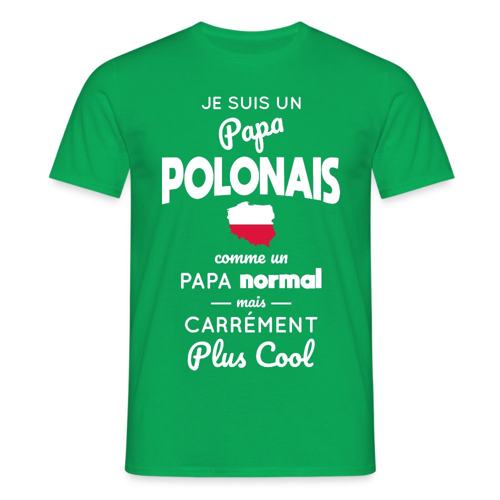 T-shirt Homme - Papa Polonais Plus Cool - vert