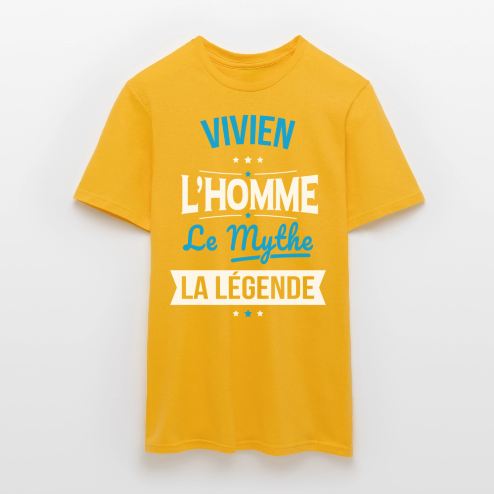 T-shirt Homme - Vivien - l'Homme - le Mythe - la Légende - jaune