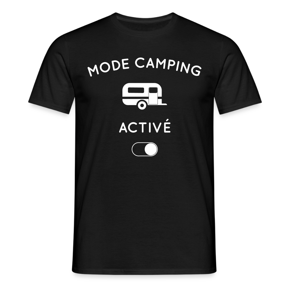 T-shirt Homme - Mode camping activé - noir