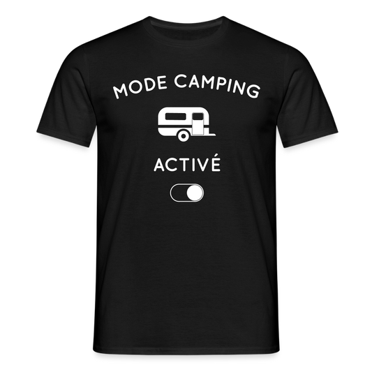 T-shirt Homme - Mode camping activé - noir