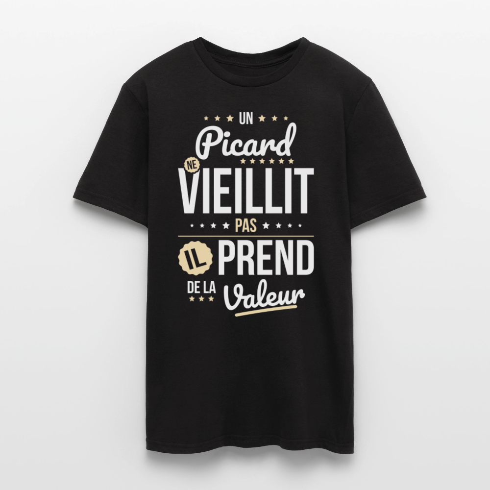 T-shirt Homme - Un Picard ne vieillit pas - noir