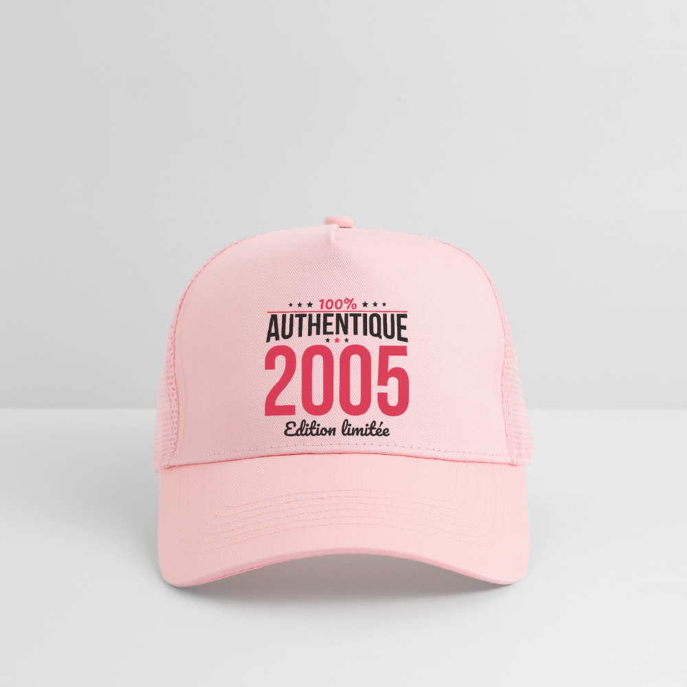 Casquette Trucker - Anniversaire 20 Ans - 100% Authentique 2005 - rose pâle