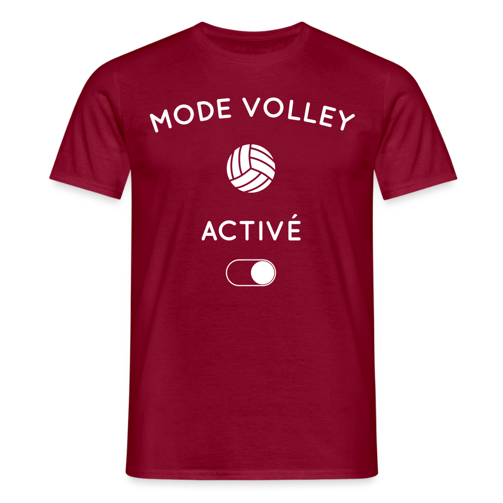 T-shirt Homme - Mode volley activé - rouge brique