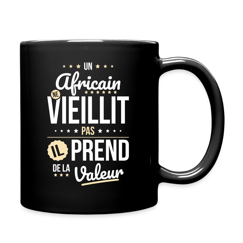 Mug uni - Je suis Africain - Un Africain ne vieillit pas - noir