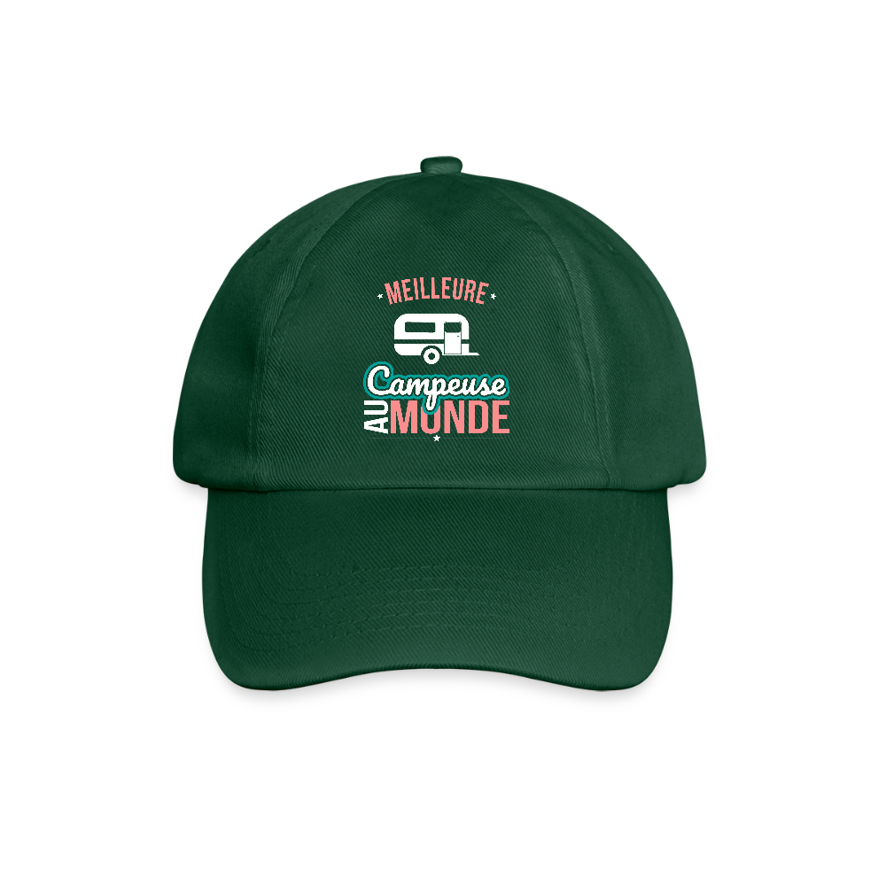 Casquette classique - Meilleure campeuse au monde - vert bouteille