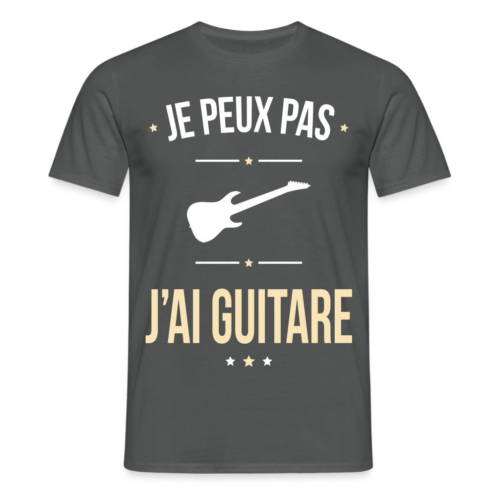 T-shirt Homme - Je peux pas j'ai Guitare - charbon