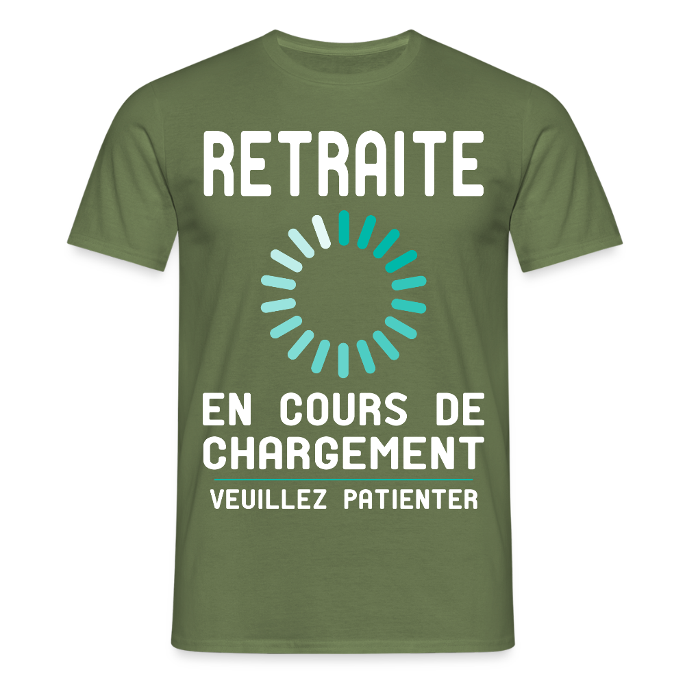 T-shirt Homme - Retraite en cours de chargement - vert militaire
