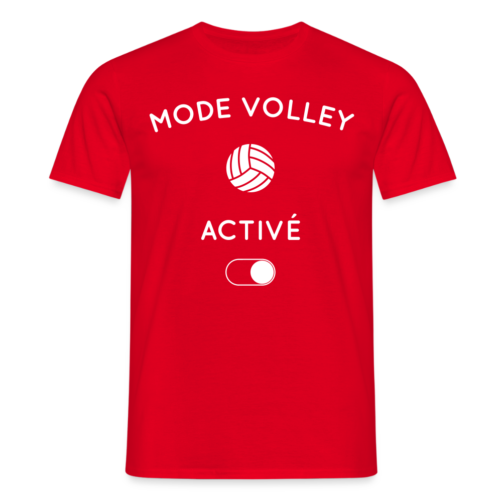 T-shirt Homme - Mode volley activé - rouge