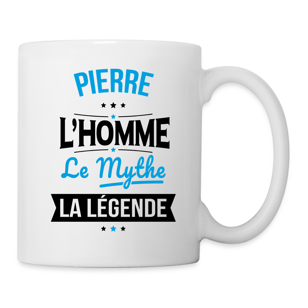 Mug blanc - Pierre - l'Homme - le Mythe - la Légende - blanc