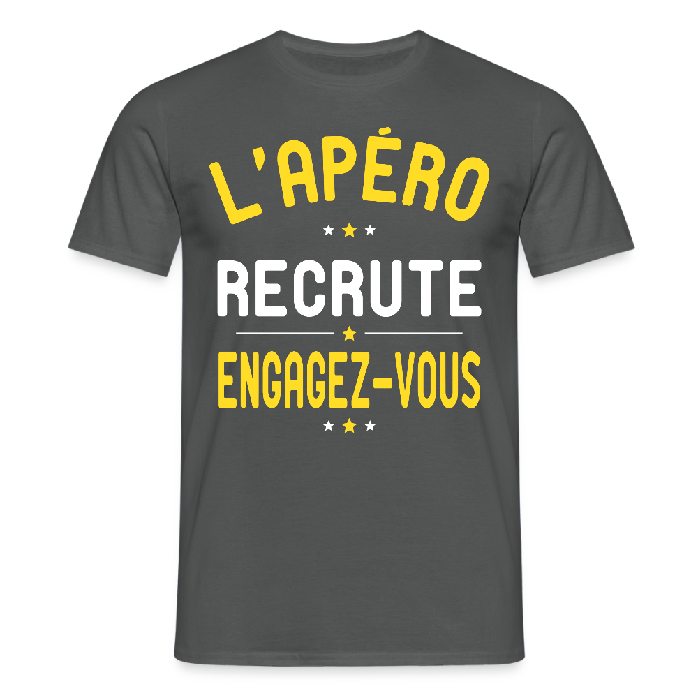 T-shirt Homme - L'apéro recrute - charbon