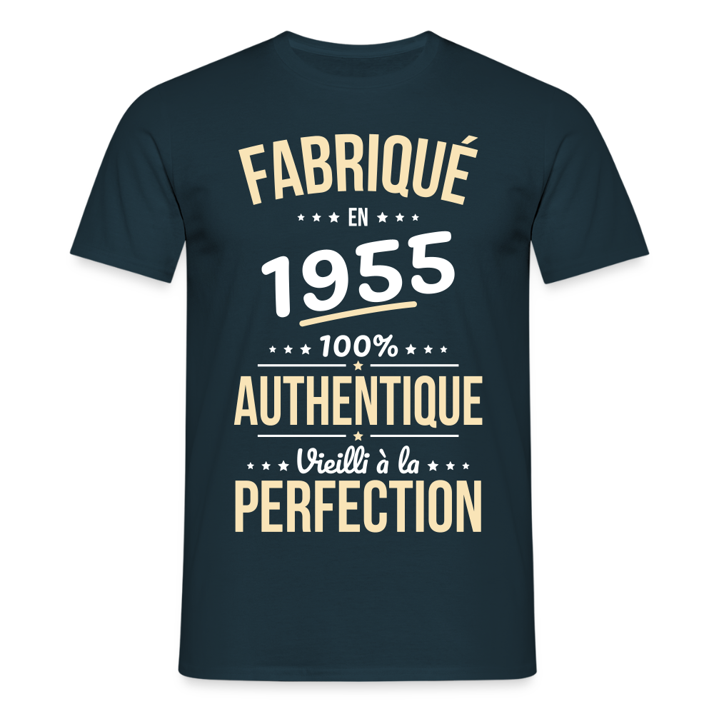 T-shirt Homme - Anniversaire 70 Ans - Fabriqué en 1955 - marine