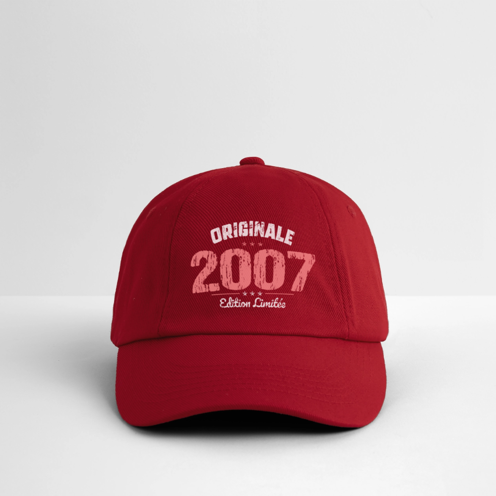 Casquette classique - Anniversaire 18 Ans - Originale 2007 - rouge classique