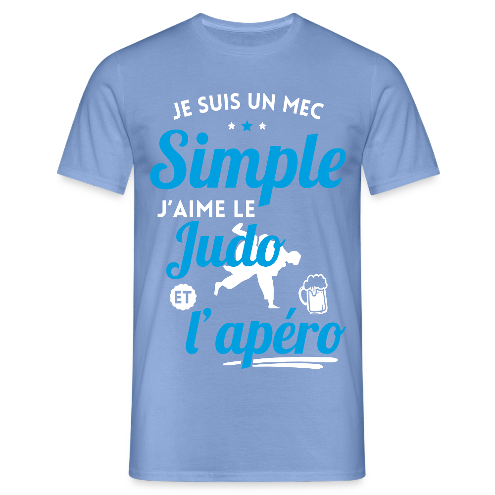 T-shirt Homme - J'aime le judo et l'apéro - carolina blue