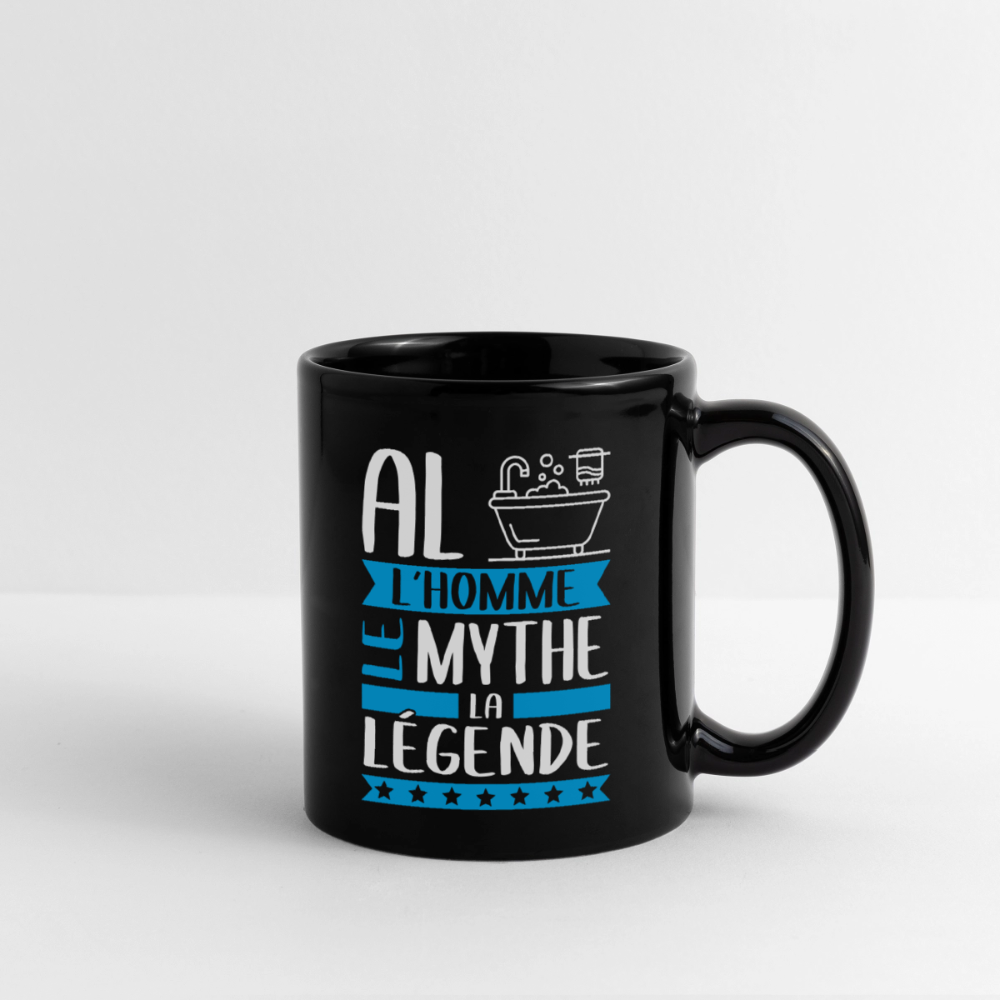 Mug uni Albin rébus – L’homme, le mythe, la légende - noir