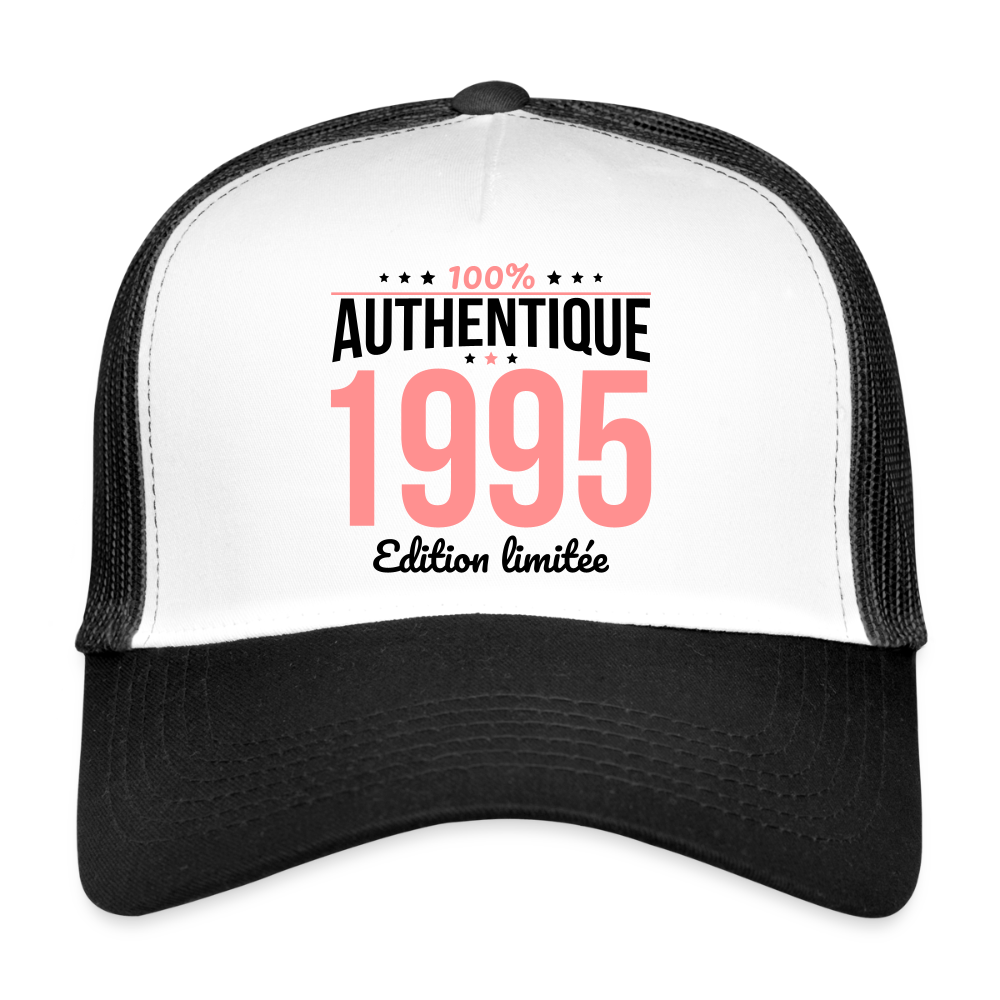 Casquette Trucker - Anniversaire 30 Ans - 100% Authentique 1995 - blanc/noir