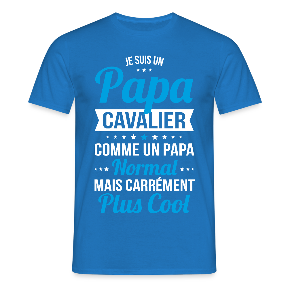 T-shirt Homme - Papa cavalier plus cool - bleu royal