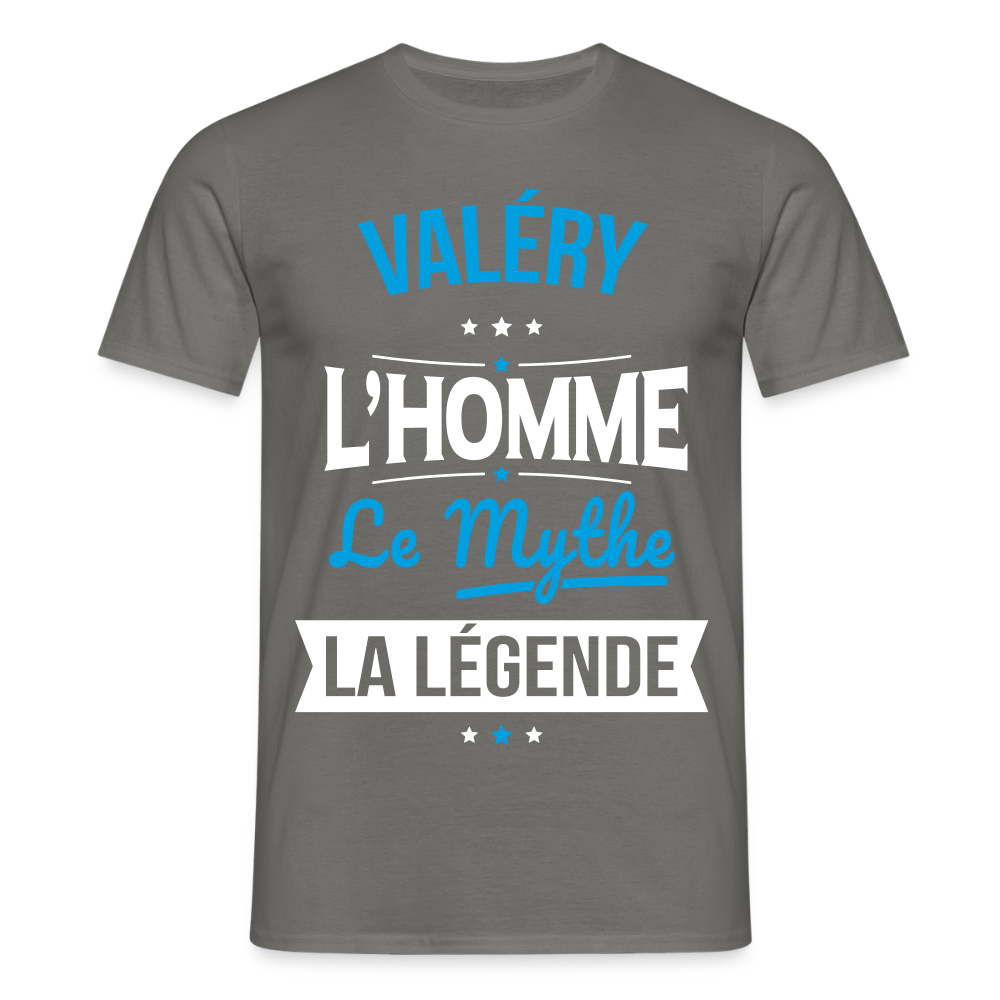 T-shirt Homme - Valéry - l'Homme - le Mythe - la Légende - gris graphite