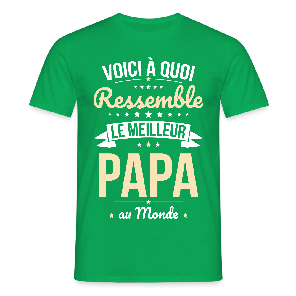 T-shirt Homme - Voici à quoi ressemble le meilleur Papa au Monde - vert